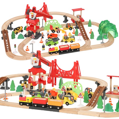 Holzeisenbahn set stück - set,