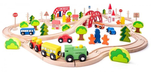 Woody holzeisenbahn set mit - woody,