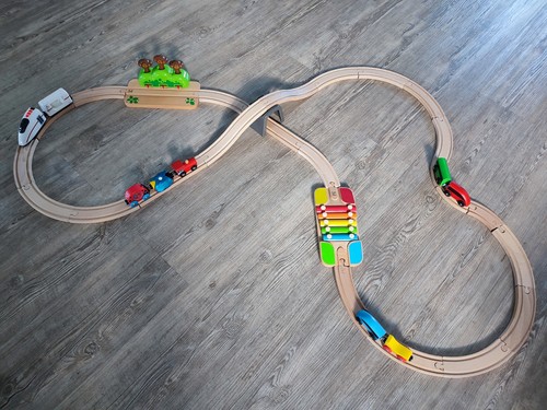 Holzeisenbahnset - , (hape,