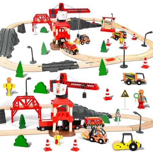 Holzeisenbahn set kinder holz - kinder,